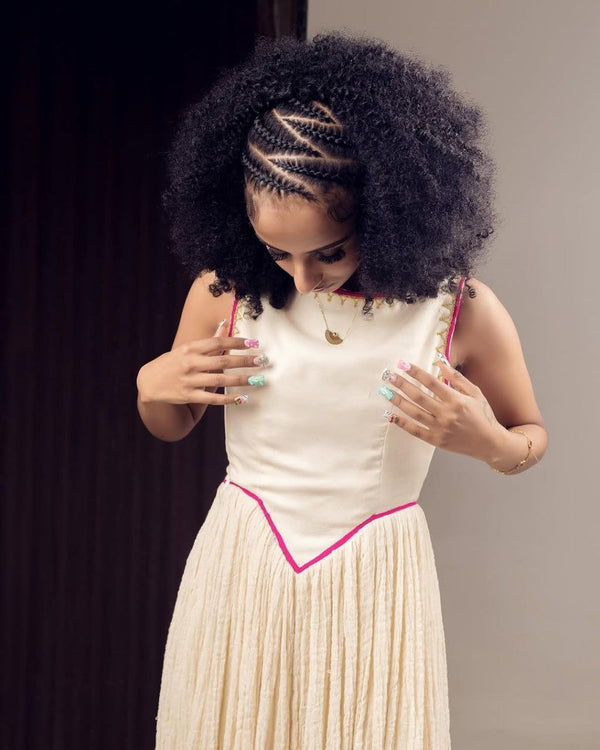 Classic Habesha Dress with Elegant Embroidery for a Subtle Cultural Statement