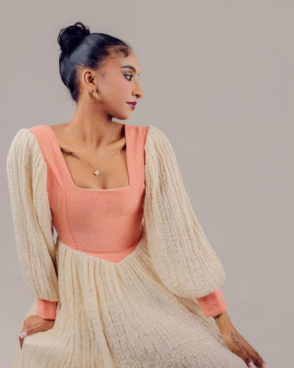 Classic Habesha Kemis with Subtle Embroidery a Graceful Choice for Everyday Wear