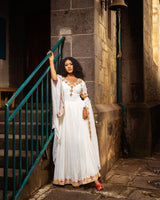 Graceful Habesha Kemis with Floral Embroidery for Celebrations Traditional Ethiopian Dress